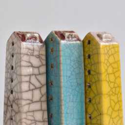 Set Of Three Ceramic Houses - thumbnail 1
