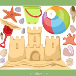 "Wall Sticker ""Beach Set" - thumbnail 2
