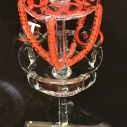 Zu Glass, Cake Topper Disc Golf Basket Deluxe Wedding Or Other Special Occasion ~You Can Customize Your Colors~ - thumbnail 3