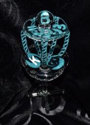 Zu Glass, Cake Topper Disc Golf Basket Deluxe Wedding Or Other Special Occasion ~You Can Customize Your Colors~ - thumbnail 1