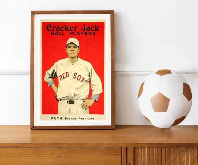 Reprint Of A Vintage Sports Poster - 1915 Babe Ruth The Boston Red Sox - image 1