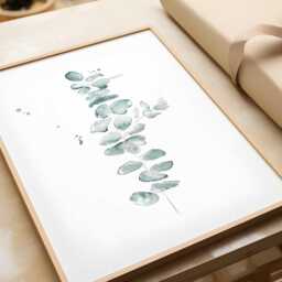 Set Of 6 Eucalyptus Prints - Elegant Boho Foliage Nature Wall Art For Baby, Kids & Bathroom Decor - thumbnail 3