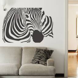 Zebra Vinyl Wall Decal Sticker - Decal, Zoo Nursery, Nature 198 - thumbnail 1