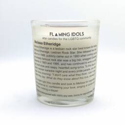 Melissa Etheridge Glass Votive Candle // Lgbtq Altar - thumbnail 2