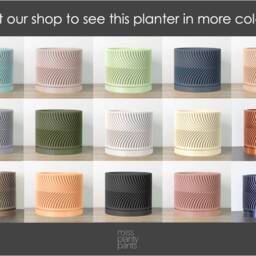 "Parisian Planter With Drainage in White, Saucer Included, Unique 3D-Printed Plant Pot, Small To Large Sizes 4"" 5"" 6"" 7"" 8" - thumbnail 4