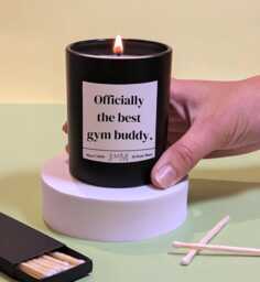 Best Gym Buddy Candle Gift Set. Candle For Partner. Gym Goer Gifts. Fitness Enthusiast - thumbnail 1