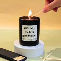 Best Gym Buddy Candle Gift Set. Candle For Partner. Gym Goer Gifts. Fitness Enthusiast - thumbnail 3