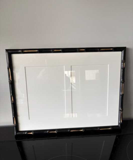 Bamboo Style Photo Frame Black & Gold Wooden Picture Frame - image 1