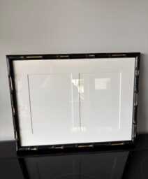 Bamboo Style Photo Frame Black & Gold Wooden Picture Frame - thumbnail 1
