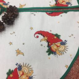 Cotton Christmas Tree Skirt Scandinavian Farmhouse Decor - thumbnail 3