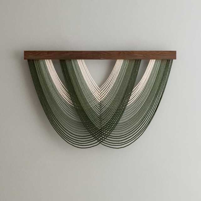 Macrame Fiber Wall Hanging For Boho Farmhouse Home Decoration V16 - image 1