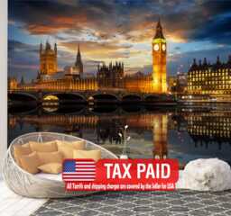 Big Ben London Night Wallpaper Mural - Peel & Stick Wall Decor - thumbnail 1
