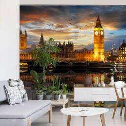 Big Ben London Night Wallpaper Mural - Peel & Stick Wall Decor - thumbnail 3