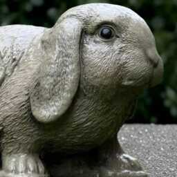 Garden Rabbit Sculpture Concrete Bunny Statue Cement Animal Decoration Handmade Ornament Rabbit Lover Gift Front Door Figurine - thumbnail 3