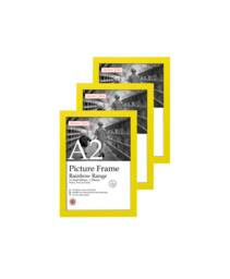 Yellow Picture Frame Set Of 3 A2, A3, A4 Gallery Wall Art - thumbnail 1
