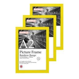 Yellow Picture Frame Set Of 3 A2, A3, A4 Gallery Wall Art - thumbnail 2