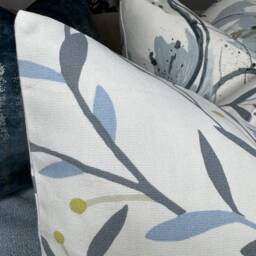 John Lewis & Partners Bella Fabric - Floral Cushion Cover, Throw Pillow Blue White/Contemporary Home Interior - thumbnail 3