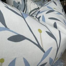 John Lewis & Partners Bella Fabric - Floral Cushion Cover, Throw Pillow Blue White/Contemporary Home Interior - thumbnail 2