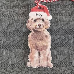 Personalized Cockapoo Christmas Ornament, Dog Keepsake - thumbnail 3