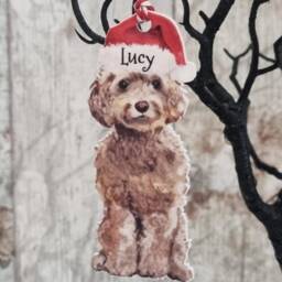 Personalized Cockapoo Christmas Ornament, Dog Keepsake - thumbnail 2
