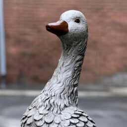 Garden Duck Sculpture Concrete Farm Animal Statue Stone Goose Figurine Outdoor Garden Ornament Handmade Cement Lover Gift Yard Art - thumbnail 4