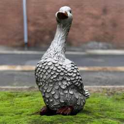 Garden Duck Sculpture Concrete Farm Animal Statue Stone Goose Figurine Outdoor Garden Ornament Handmade Cement Lover Gift Yard Art - thumbnail 1
