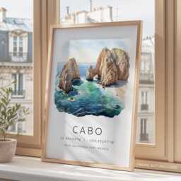 Mexico Travel Prints, Cabo San Lucas Mexico, Wall Art, Photo Gallery, Destination Landmark Cards - thumbnail 3
