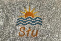 Sunshine Towel - Personalised Face Cloth/Hand Bath = Embroidered - thumbnail 1