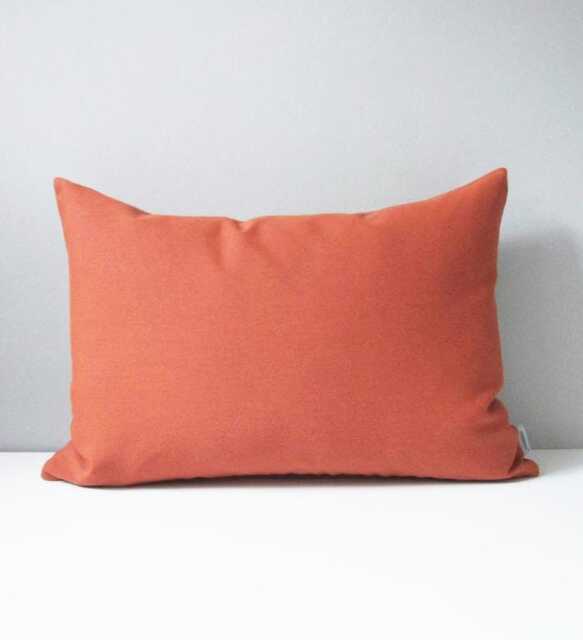 Rust Sunbrella?? Outdoor Pillow Cover, Decorative Burnt Orange Throw Cushions For Mid Century Modern Vibes On Patio Seating, Mazizmuse - image 1