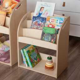 Personalized Book Rack For Toddlers, Montessori Standing Bookshelf, First-Grader Back To School Gift - thumbnail 4