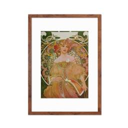 Framed Mounted Alphonse Mucha Reverie Vintage Art Print Poster Wall Antique Book Quirky Illustration Fairy Princess Floral Victorian Design - thumbnail 3