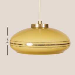 Ajda Vintage Pendant Light Mcm Hanging Handcrafted Glass Lamp Retro Ceiling Fixture Yugoslavia Gold Brass - thumbnail 4