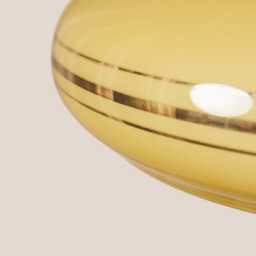 Ajda Vintage Pendant Light Mcm Hanging Handcrafted Glass Lamp Retro Ceiling Fixture Yugoslavia Gold Brass - thumbnail 2