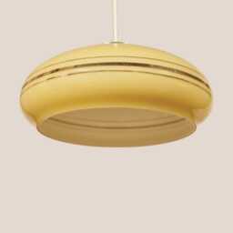 Ajda Vintage Pendant Light Mcm Hanging Handcrafted Glass Lamp Retro Ceiling Fixture Yugoslavia Gold Brass - thumbnail 3