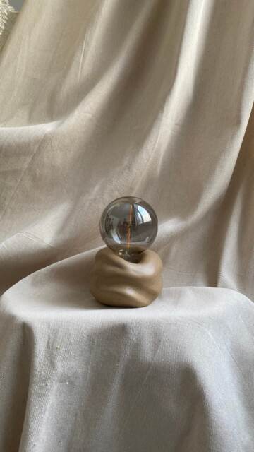 S??mo - Concrete Table Lamp Side Kids Room Decoration Decor Cement Mid-Century Recycled Glass - image 1