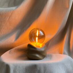 S??mo - Concrete Table Lamp Side Kids Room Decoration Decor Cement Mid-Century Recycled Glass - thumbnail 2