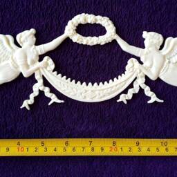 Large Gilt Or White French Antique Empire Style Decorative Wall Furniture Moulding Pediment Plastic Decoration - thumbnail 3