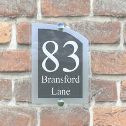 Acrylic & Aluminium Personalised Wall Plaque House Number - Arca5-2Wa-S-C - thumbnail 3