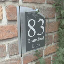 Acrylic & Aluminium Personalised Wall Plaque House Number - Arca5-2Wa-S-C - thumbnail 2