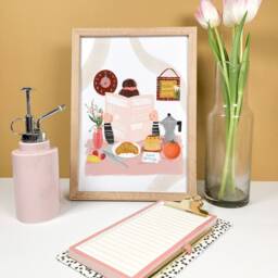 Breakfast Girl Wall Art, Fashion Art Print, Kitchen Poster, Girly Print - thumbnail 2