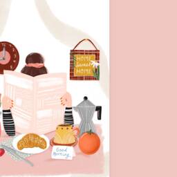 Breakfast Girl Wall Art, Fashion Art Print, Kitchen Poster, Girly Print - thumbnail 3