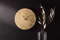 Brass Minimalist Wall Clock - 21st Anniversary Gift Homewares Decor Silent Hayes Home
