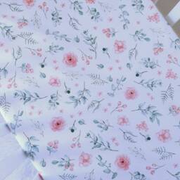 Baby Girl Cot-Bed-Fitted-Sheet-100% Cotton, Flowers , Garden Nursery 60 X 120 cm 70 140 cm, Space Saver - thumbnail 3