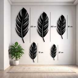 Large Metal Feather Wall Art, Boho Home Decor, Minimalist Quill Sign, Industrial Farmhouse Piece - thumbnail 3