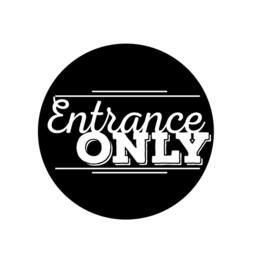 Entrance Only Vinyl Door Decal - Modern Business Sign - thumbnail 2