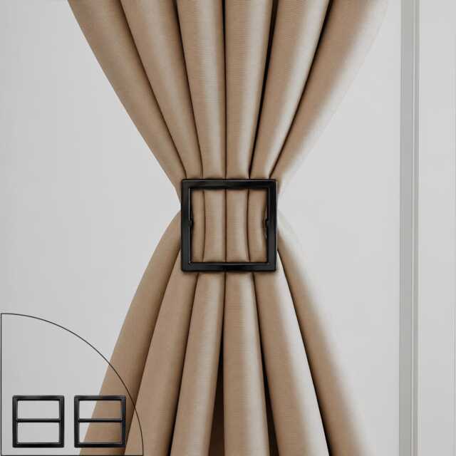 Set Of 2 Curtain Holdbacks, Curtain Tiebacks, Drapery Holdbacks, Window Tiebacks, Wall Mounted Holdback, Curtainpullback - image 1