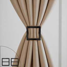 Set Of 2 Curtain Holdbacks, Curtain Tiebacks, Drapery Holdbacks, Window Tiebacks, Wall Mounted Holdback, Curtainpullback - thumbnail 1