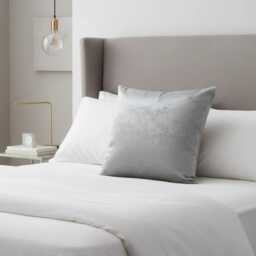 Luxury Super Soft Silver Grey Velvet Cushion Cover Crushed Pillowcase 18x18 - thumbnail 4