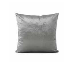 Luxury Super Soft Silver Grey Velvet Cushion Cover Crushed Pillowcase 18x18 - thumbnail 2