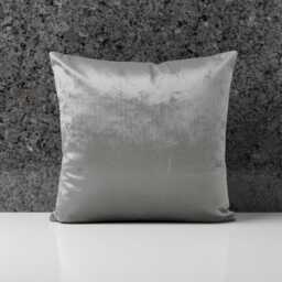 Luxury Super Soft Silver Grey Velvet Cushion Cover Crushed Pillowcase 18x18